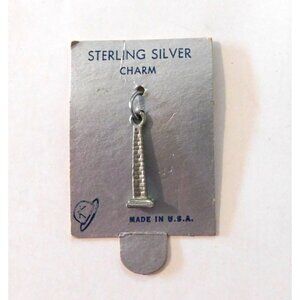Vintage Washington Monument Charm Sterling Silver Pendant Jewelry Approx .75 In
